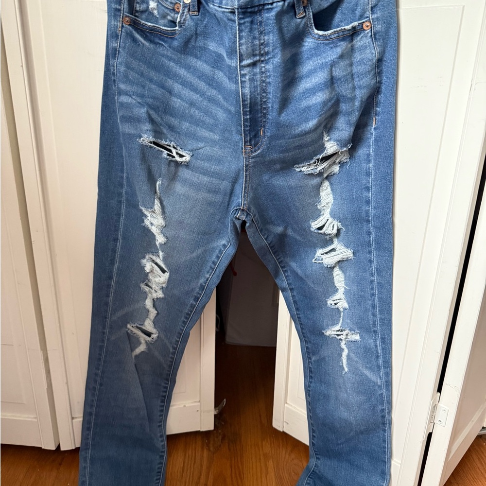 Aeropostale Blue High Rise Jeans Distressed
